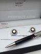 Perfect Replica - Montblanc Black And Stainless Steel Ballpoint Pen And Stainless Steel Cufflinks Set (6)_th.jpg